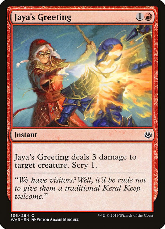 Jaya's Greeting [War of the Spark] [Foil]