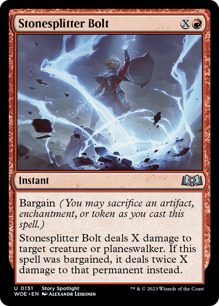 Stonesplitter Bolt [Wilds of Eldraine] [Foil]