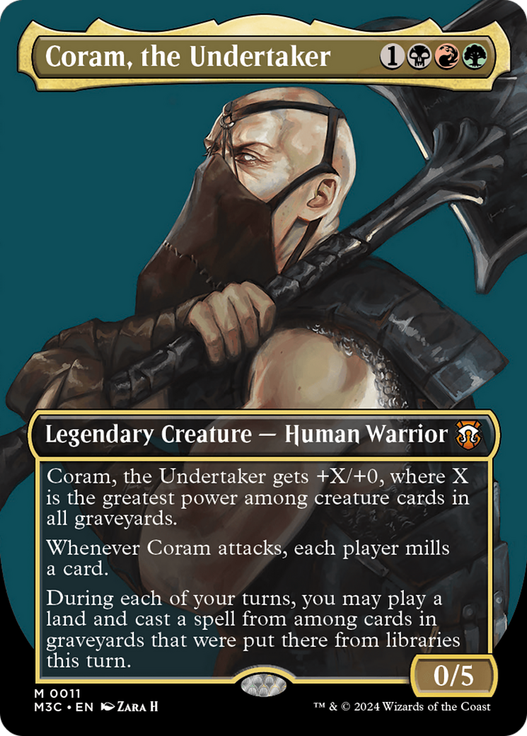 Coram, the Undertaker (Borderless) [Modern Horizons 3 Commander] [Foil]