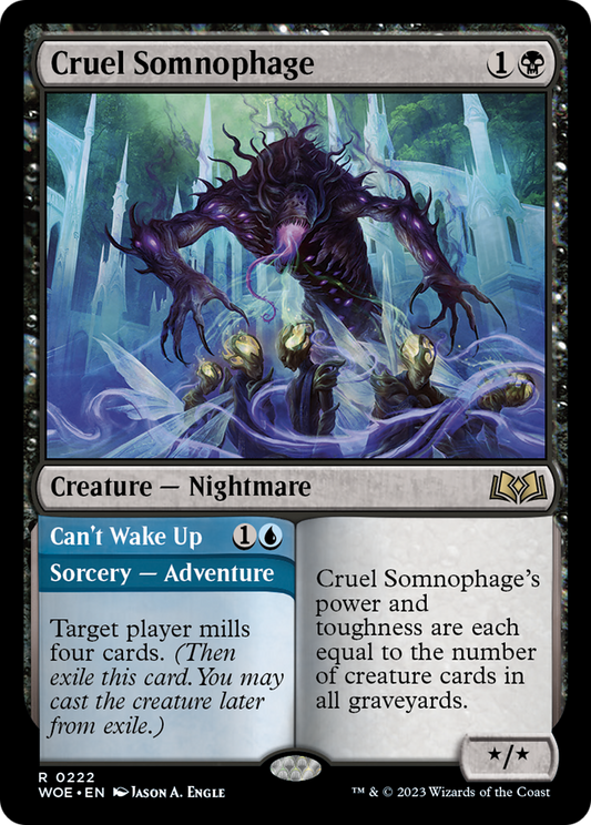 Cruel Somnophage // Can't Wake Up [Wilds of Eldraine] [Foil]