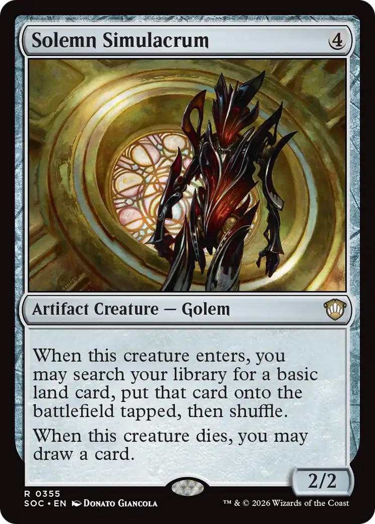 Solemn Simulacrum [Secrets of Strixhaven Commander] [Foil]