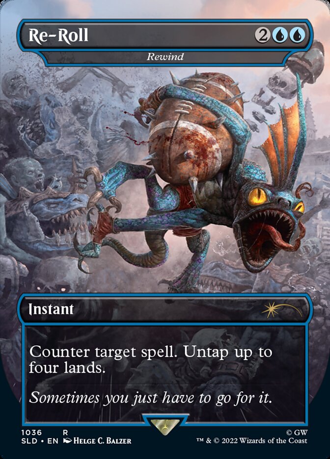 Re-Roll - Rewind (Borderless) [Secret Lair Drop Series] [Foil]