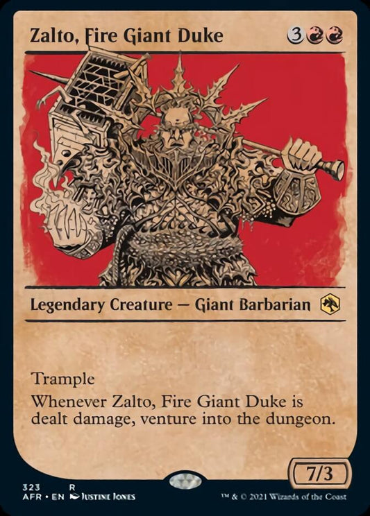 Zalto, Fire Giant Duke (Showcase) [Dungeons & Dragons: Adventures in the Forgotten Realms] [Foil]