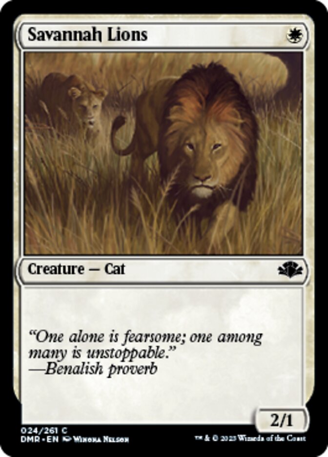 Savannah Lions [Dominaria Remastered] [Foil]