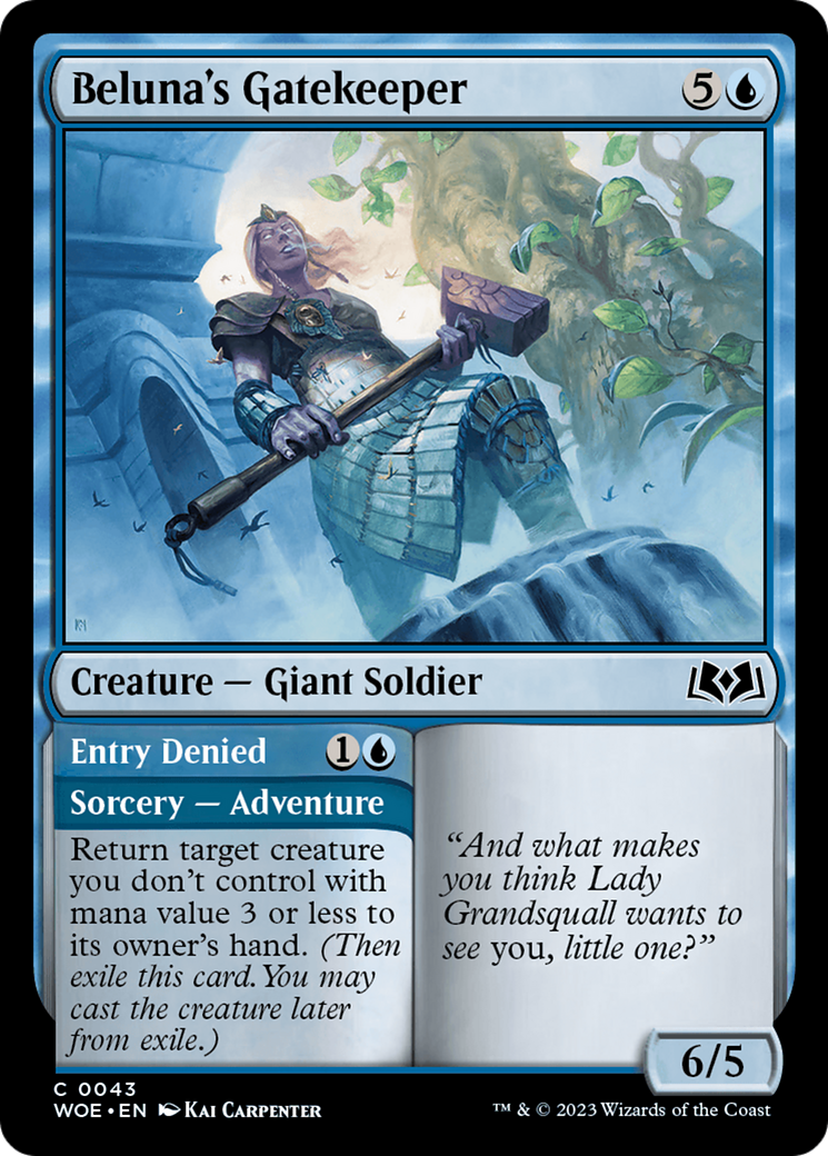 Beluna's Gatekeeper // Entry Denied [Wilds of Eldraine] [Foil]