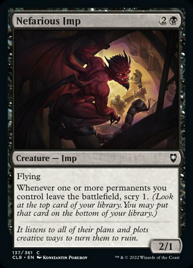 Nefarious Imp [Commander Legends: Battle for Baldur's Gate] [Foil]