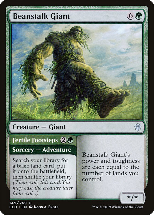 Beanstalk Giant // Fertile Footsteps [Throne of Eldraine] [Foil]