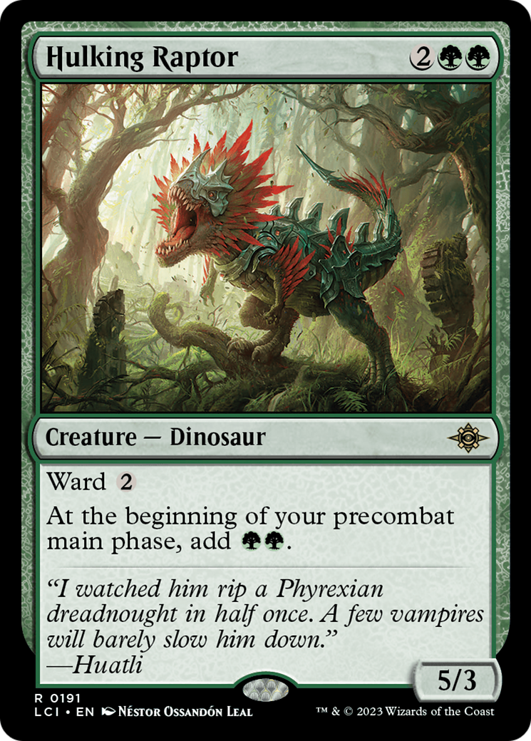 Hulking Raptor [The Lost Caverns of Ixalan] [Foil]