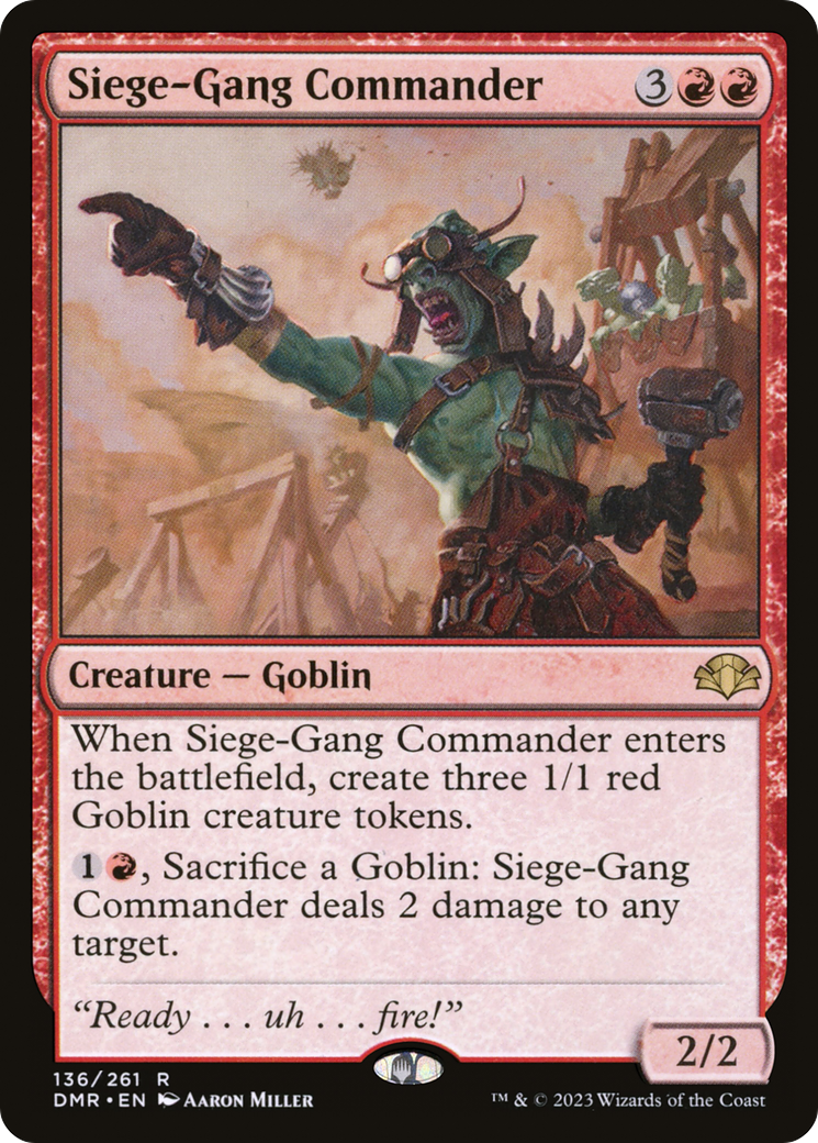 Siege-Gang Commander [Dominaria Remastered] [Foil]