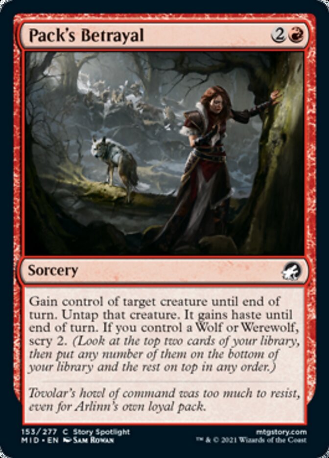 Pack's Betrayal [Innistrad: Midnight Hunt] [Foil]