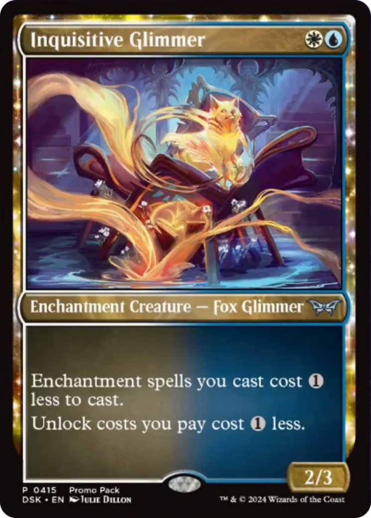 Inquisitive Glimmer (Promo Pack) [Duskmourn: House of Horror Promos] [Foil]