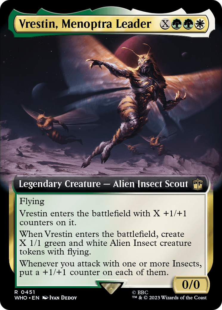 Vrestin, Menoptra Leader (Extended Art) [Doctor Who] [Foil]