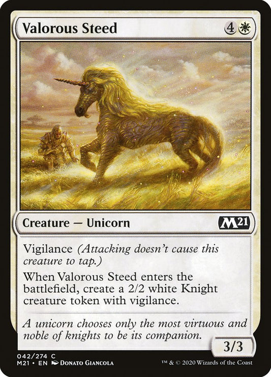 Valorous Steed [Core Set 2021] [Foil]
