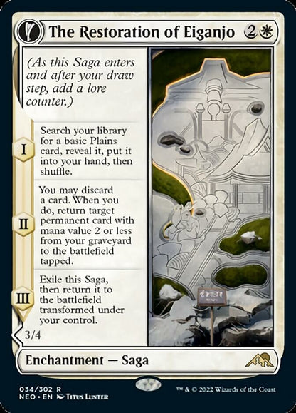 The Restoration of Eiganjo // Architect of Restoration [Kamigawa: Neon Dynasty] [Foil]