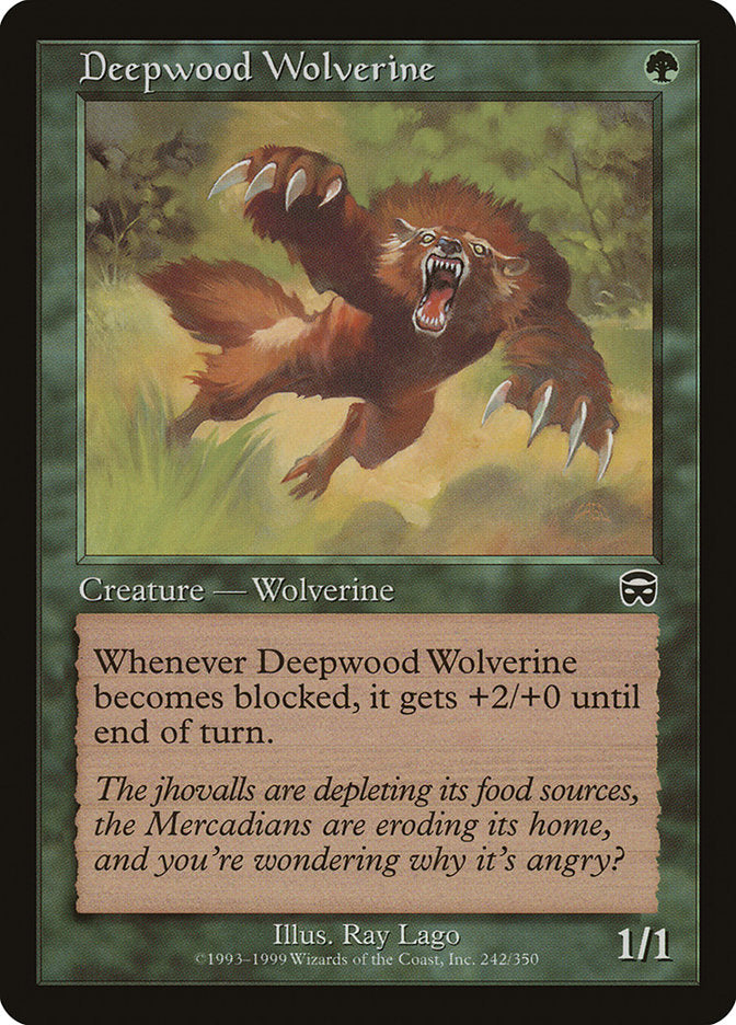 Deepwood Wolverine [Mercadian Masques] [Foil]