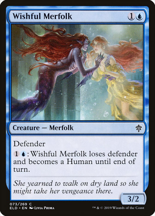 Wishful Merfolk [Throne of Eldraine] [Foil]