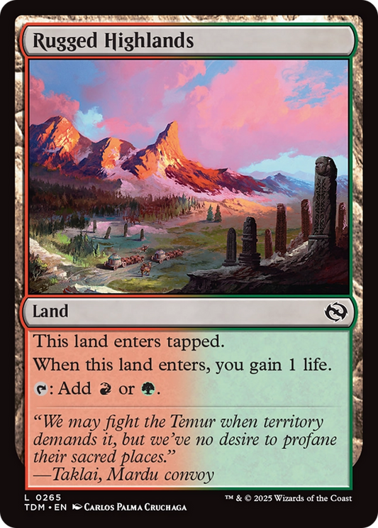 Rugged Highlands [Tarkir: Dragonstorm] [Foil]