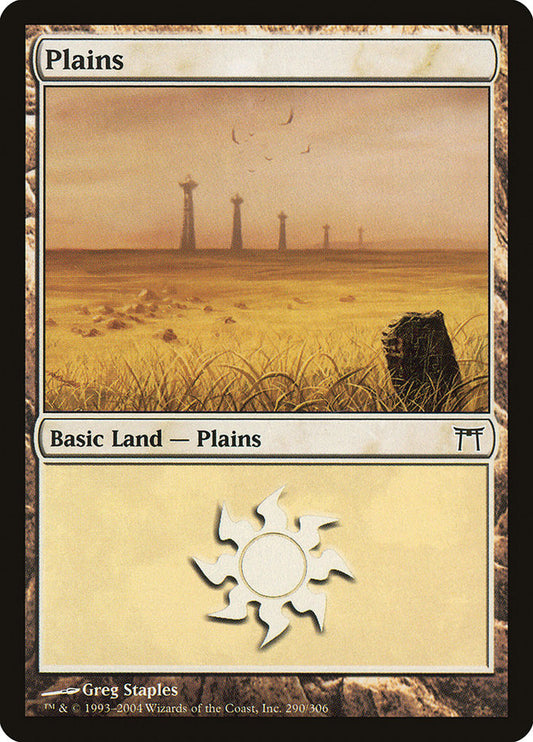 Plains (290) [Champions of Kamigawa] [Foil]
