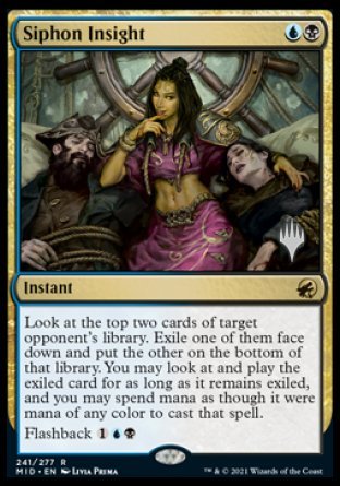 Siphon Insight (Promo Pack) [Innistrad: Midnight Hunt Promos] [Foil]