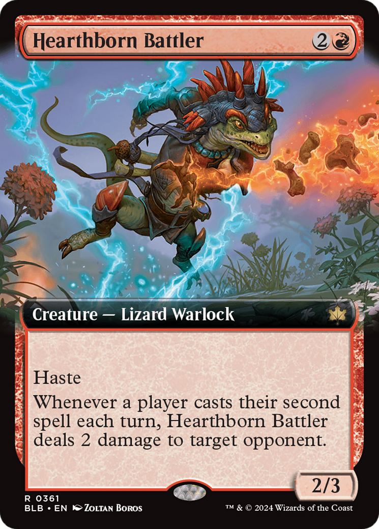 Hearthborn Battler (Extended Art) [Bloomburrow] [Foil]