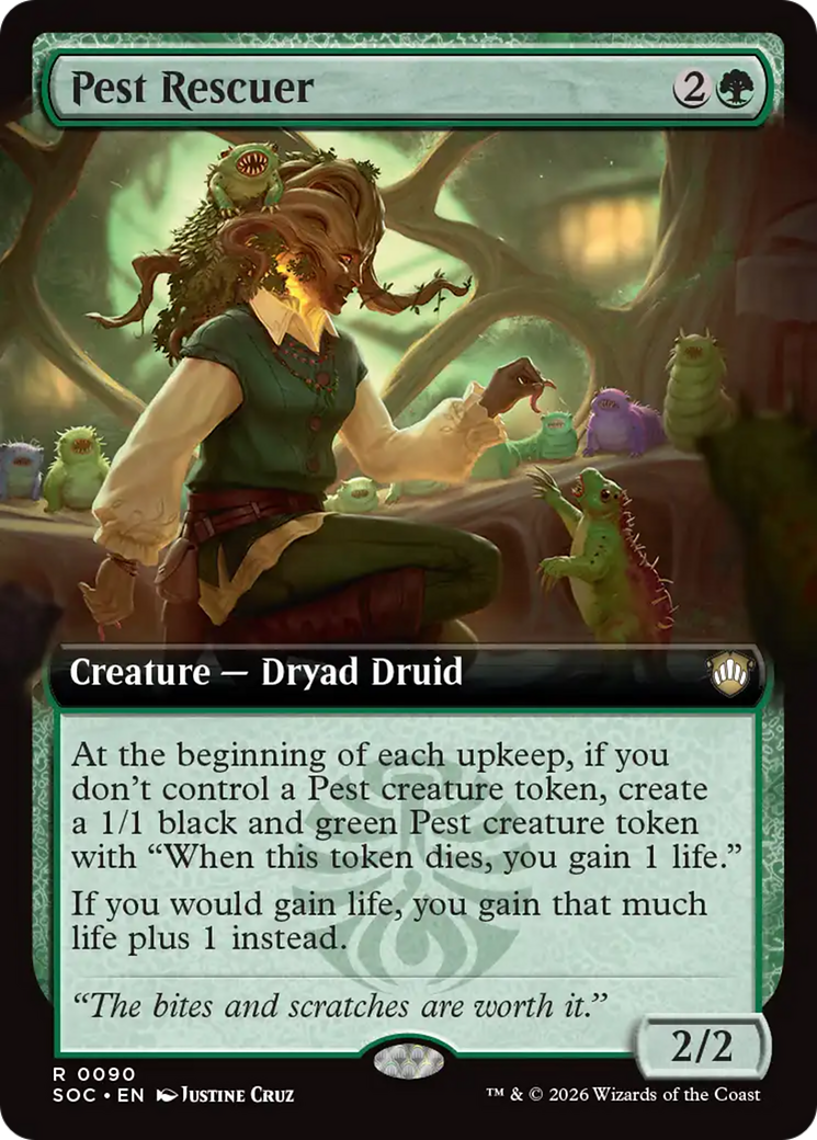 Pest Rescuer (Extended Art) [Secrets of Strixhaven Commander] [Foil]
