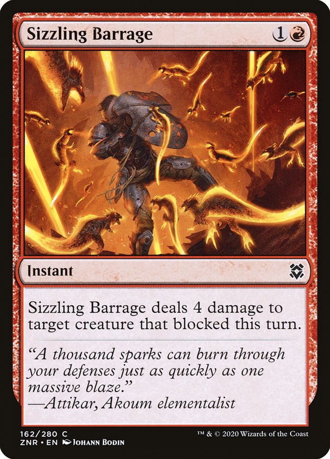 Sizzling Barrage [Zendikar Rising] [Foil]