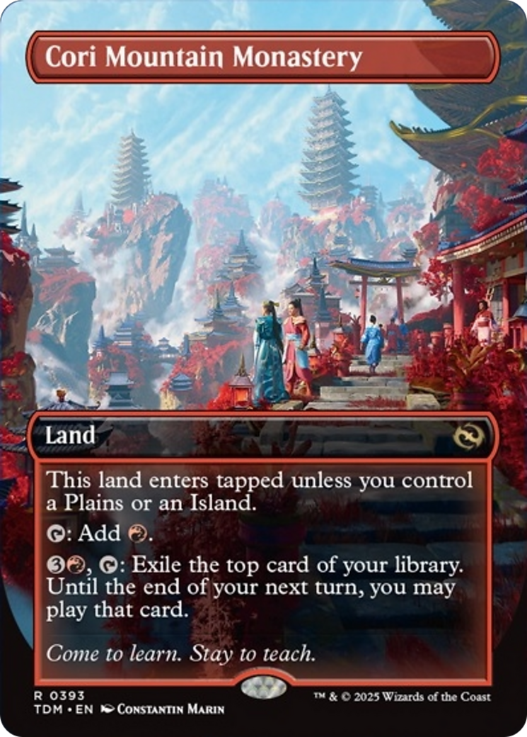 Cori Mountain Monastery (Borderless) [Tarkir: Dragonstorm] [Foil]
