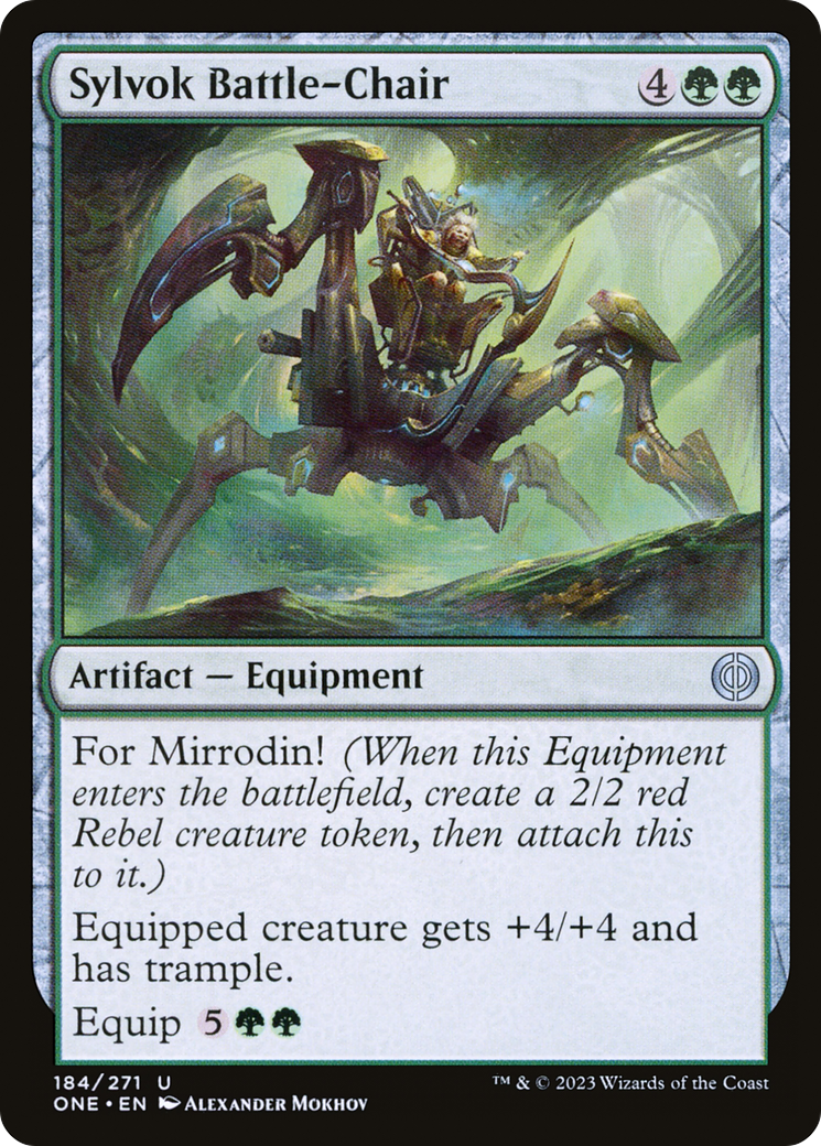 Sylvok Battle-Chair [Phyrexia: All Will Be One] [Foil]