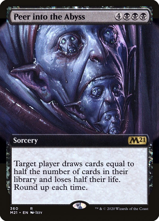 Peer into the Abyss (Extended Art) [Core Set 2021] [Foil]