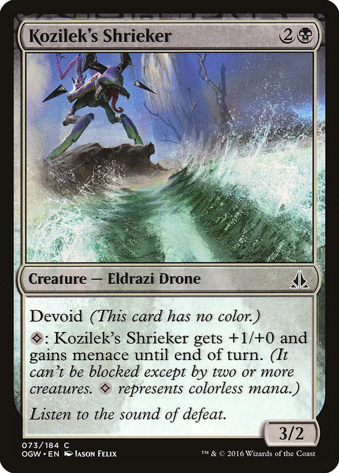 Kozilek's Shrieker [Oath of the Gatewatch] [Foil]