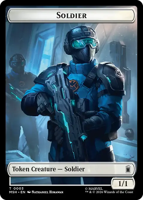 Soldier // Villain Double-Sided Token [Marvel Super Heroes]