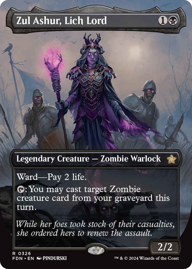 Zul Ashur, Lich Lord (Borderless) [Foundations] [Foil]