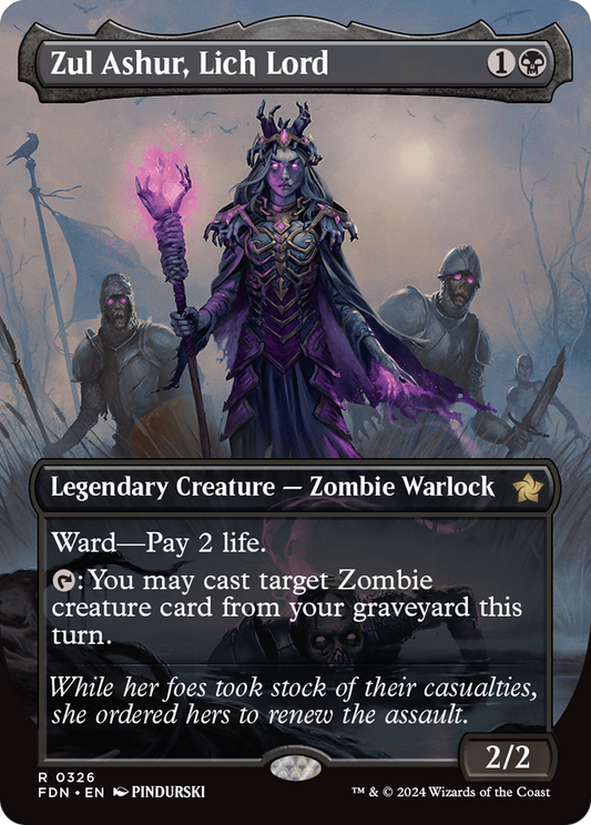 Zul Ashur, Lich Lord (Borderless) [Foundations] [Foil]