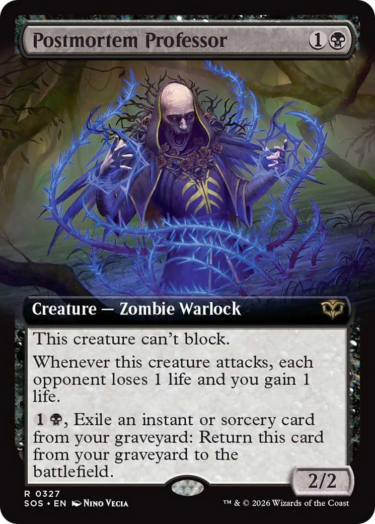 Postmortem Professor (Extended Art) [Secrets of Strixhaven] [Foil]