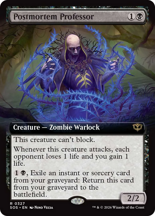 Postmortem Professor (Extended Art) [Secrets of Strixhaven] [Foil]