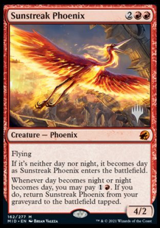 Sunstreak Phoenix (Promo Pack) [Innistrad: Midnight Hunt Promos] [Foil]