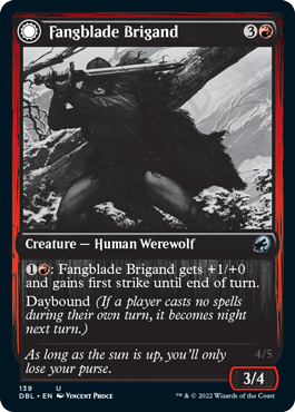 Fangblade Brigand // Fangblade Eviscerator [Innistrad: Double Feature] [Foil]