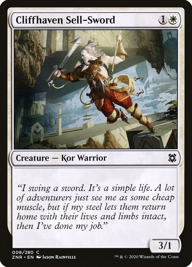 Cliffhaven Sell-Sword [Zendikar Rising] [Foil]