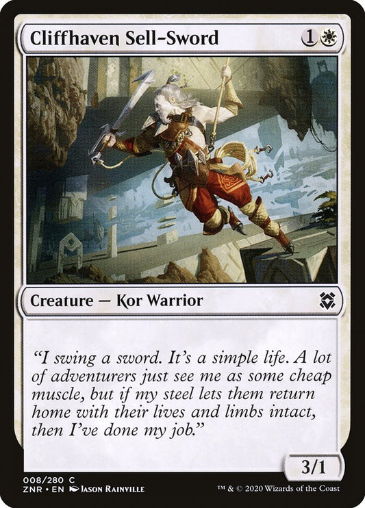 Cliffhaven Sell-Sword [Zendikar Rising] [Foil]