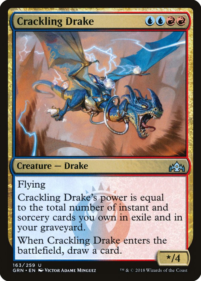 Crackling Drake [Guilds of Ravnica] [Foil]