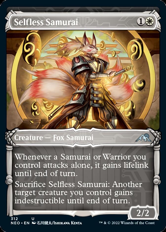 Selfless Samurai (Showcase Samurai) [Kamigawa: Neon Dynasty] [Foil]