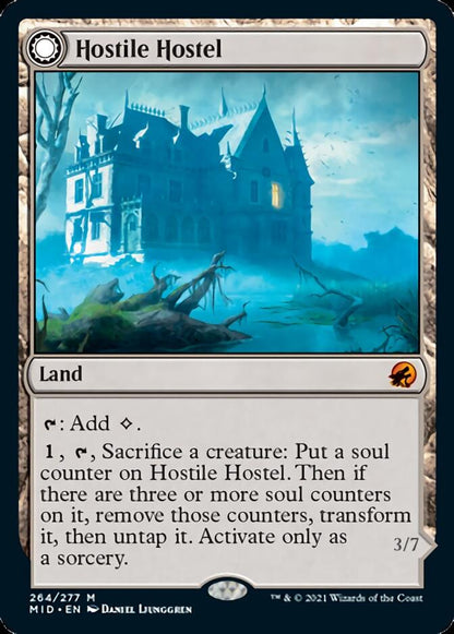Hostile Hostel // Creeping Inn [Innistrad: Midnight Hunt] [Foil]