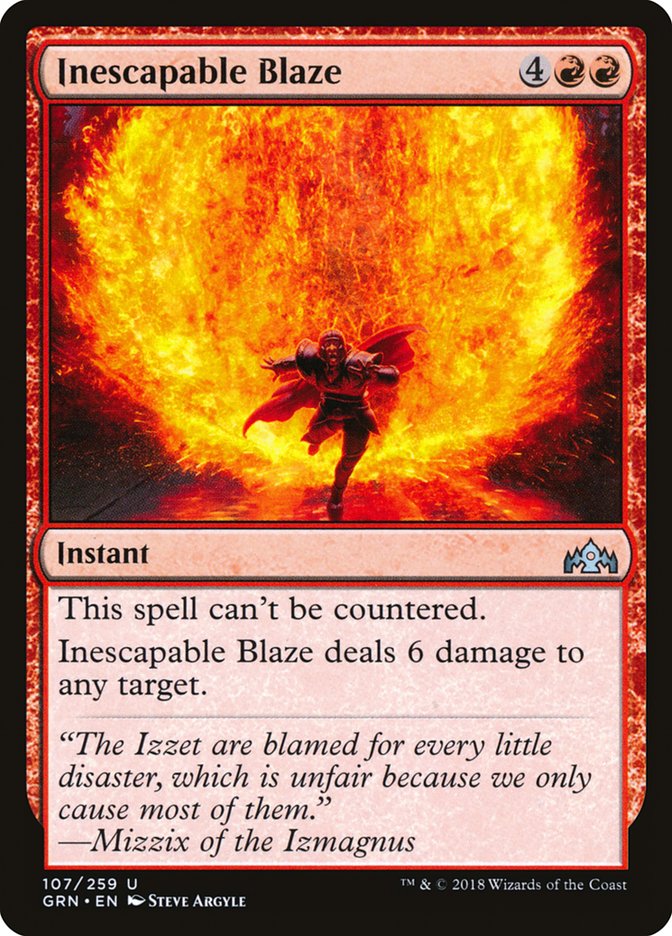 Inescapable Blaze [Guilds of Ravnica] [Foil]