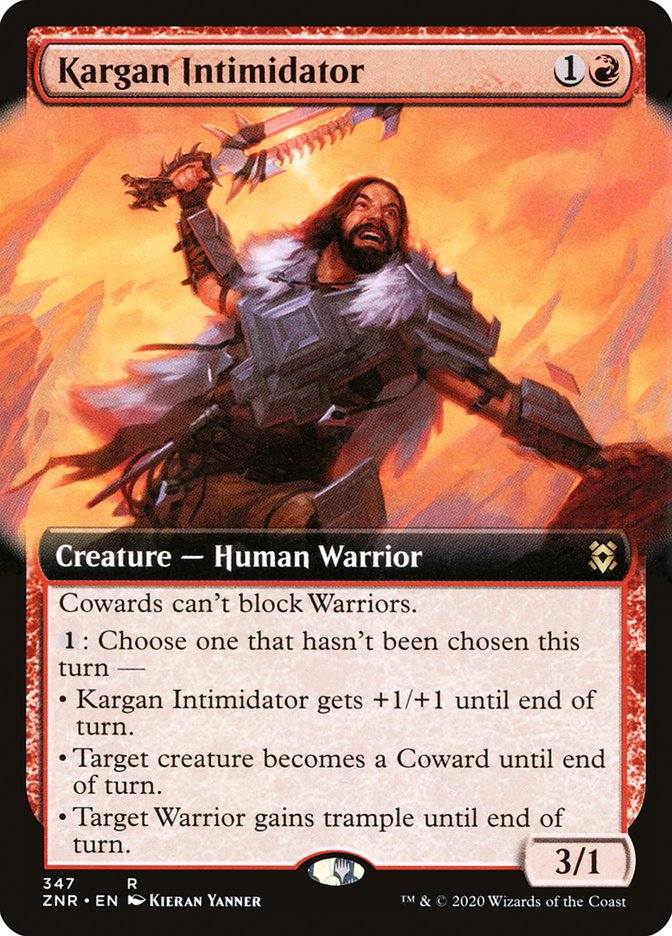 Kargan Intimidator (Extended Art) [Zendikar Rising] [Foil]