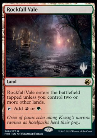 Rockfall Vale (Promo Pack) [Innistrad: Midnight Hunt Promos] [Foil]