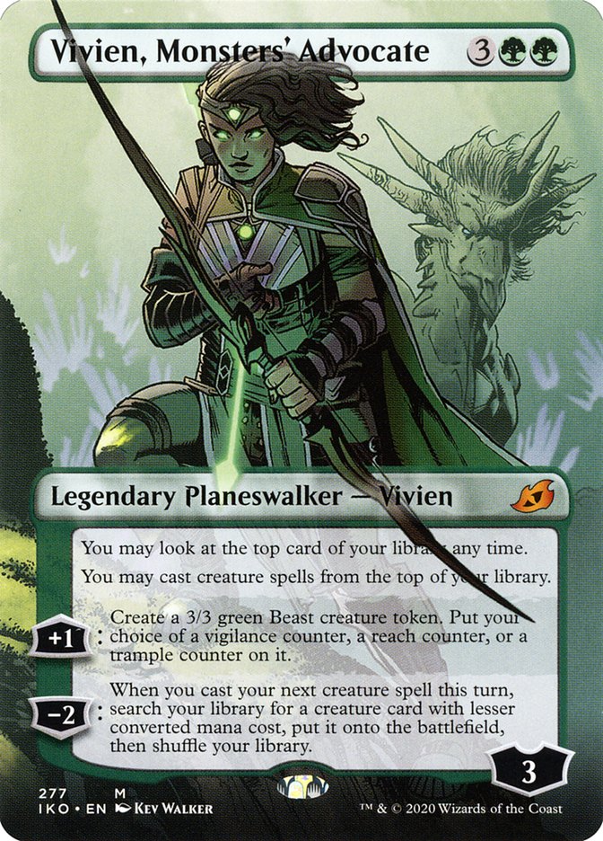 Vivien, Monsters' Advocate (Borderless) [Ikoria: Lair of Behemoths] [Foil]