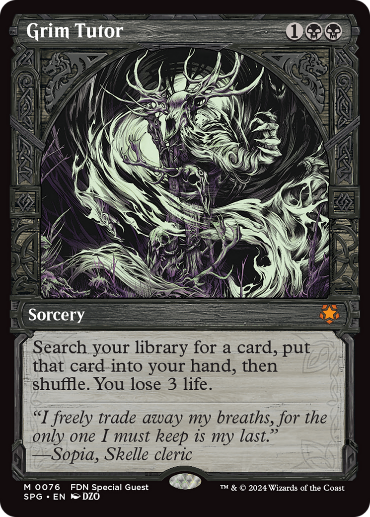Grim Tutor (Showcase) [Foundations Special Guests] [Foil]