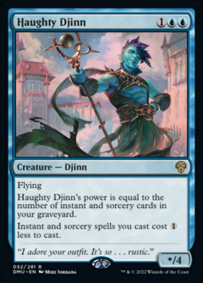 Haughty Djinn (Promo Pack) [Dominaria United Promos] [Foil]
