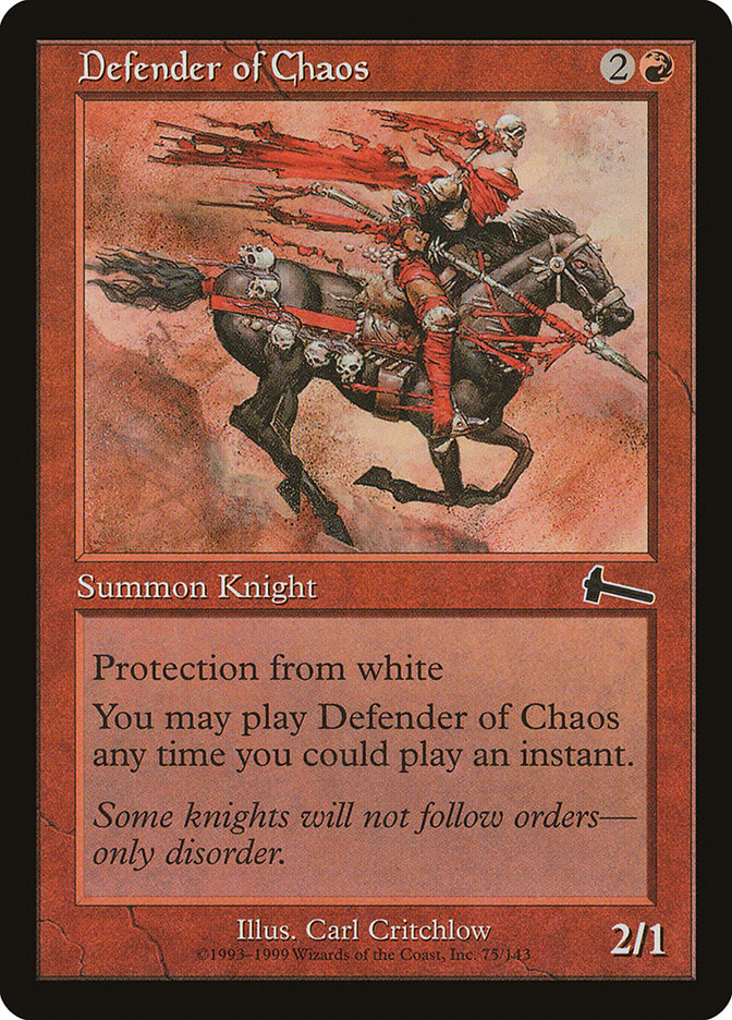 Defender of Chaos [Urza's Legacy] [Foil]