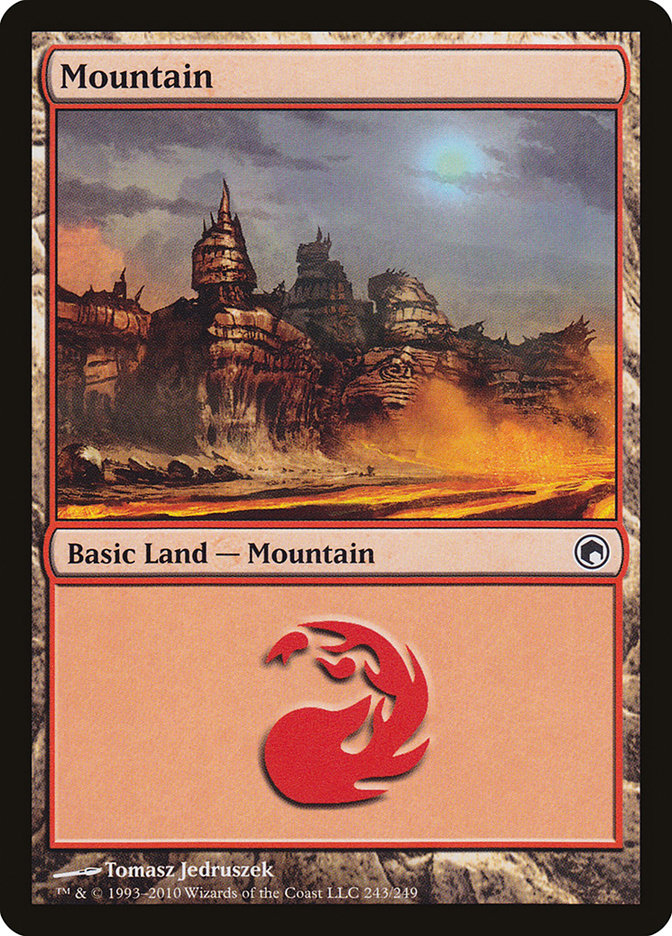 Mountain (243) [Scars of Mirrodin] [Foil]